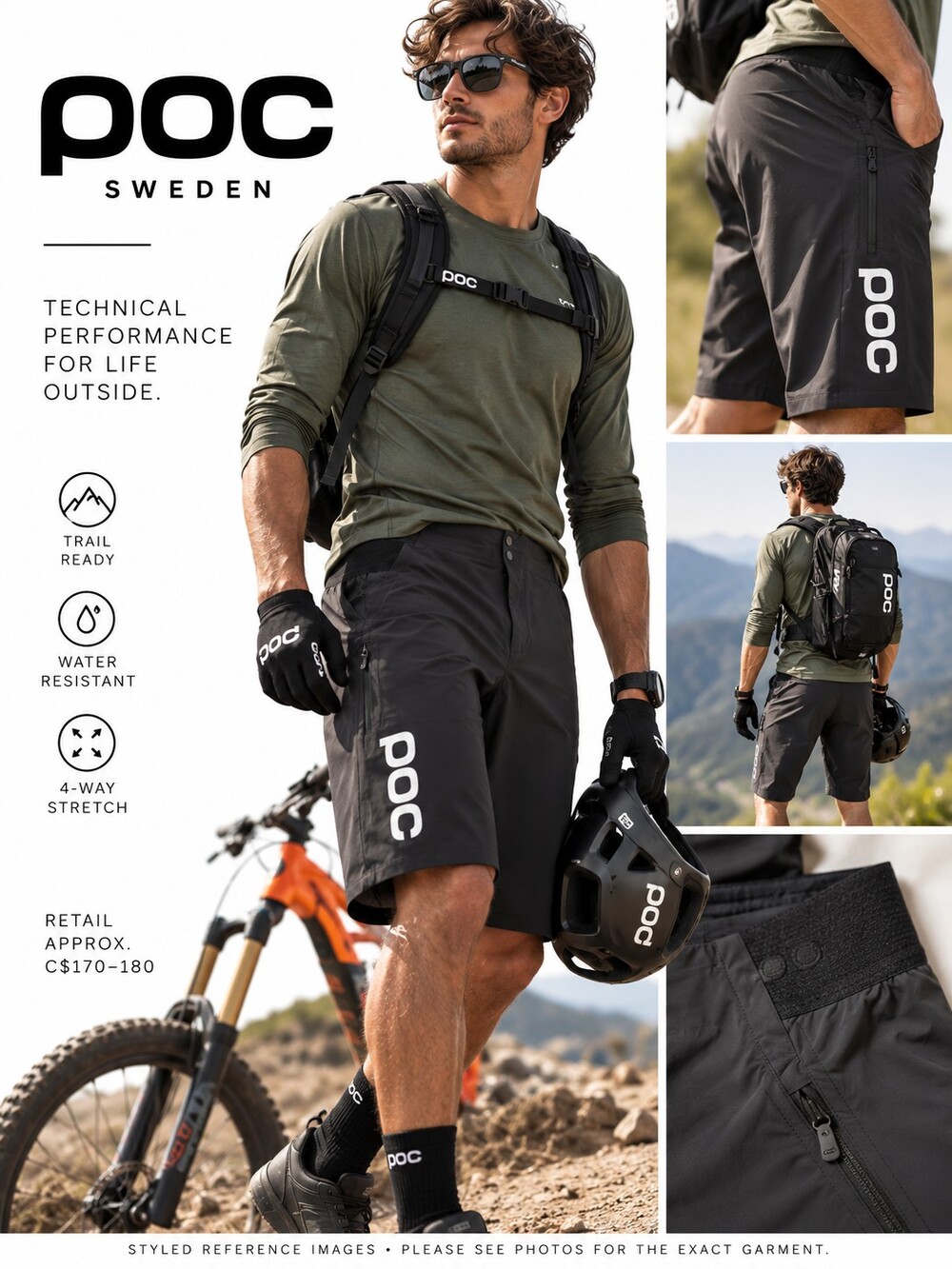 POC Resistance Enduro Shorts Black Medium